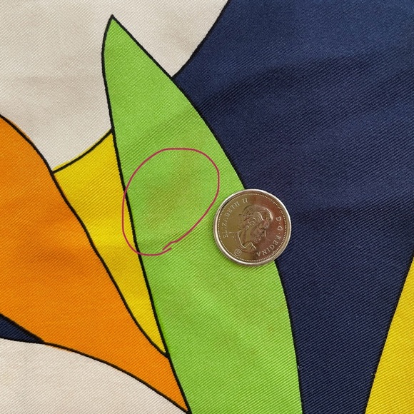 Vtg 1960s Pierre Cardin Colorful Floral Silk Scarf - Picture 12 of 16